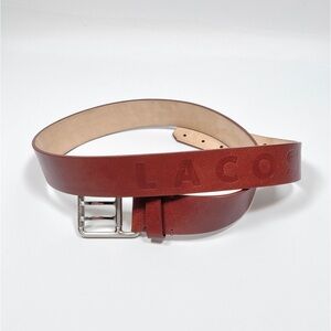Get LACOSTE Mens Belt Genuine Leather Brown  25063 Size 38